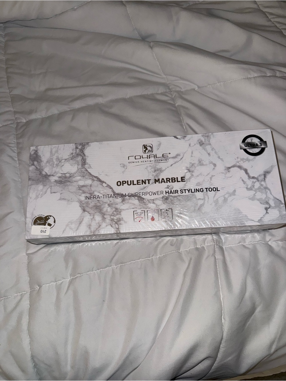 Opulent Marble Hair Styling Tool - White Marble